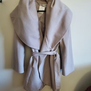 Tahari belted wrap pea coat